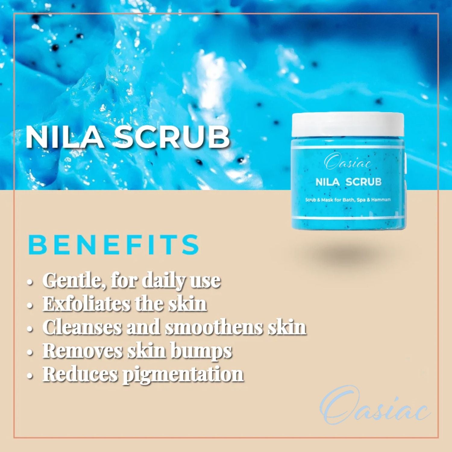 Blue Nila Brightening Scrub, Peeling-Behandlung für strahlende Haut
