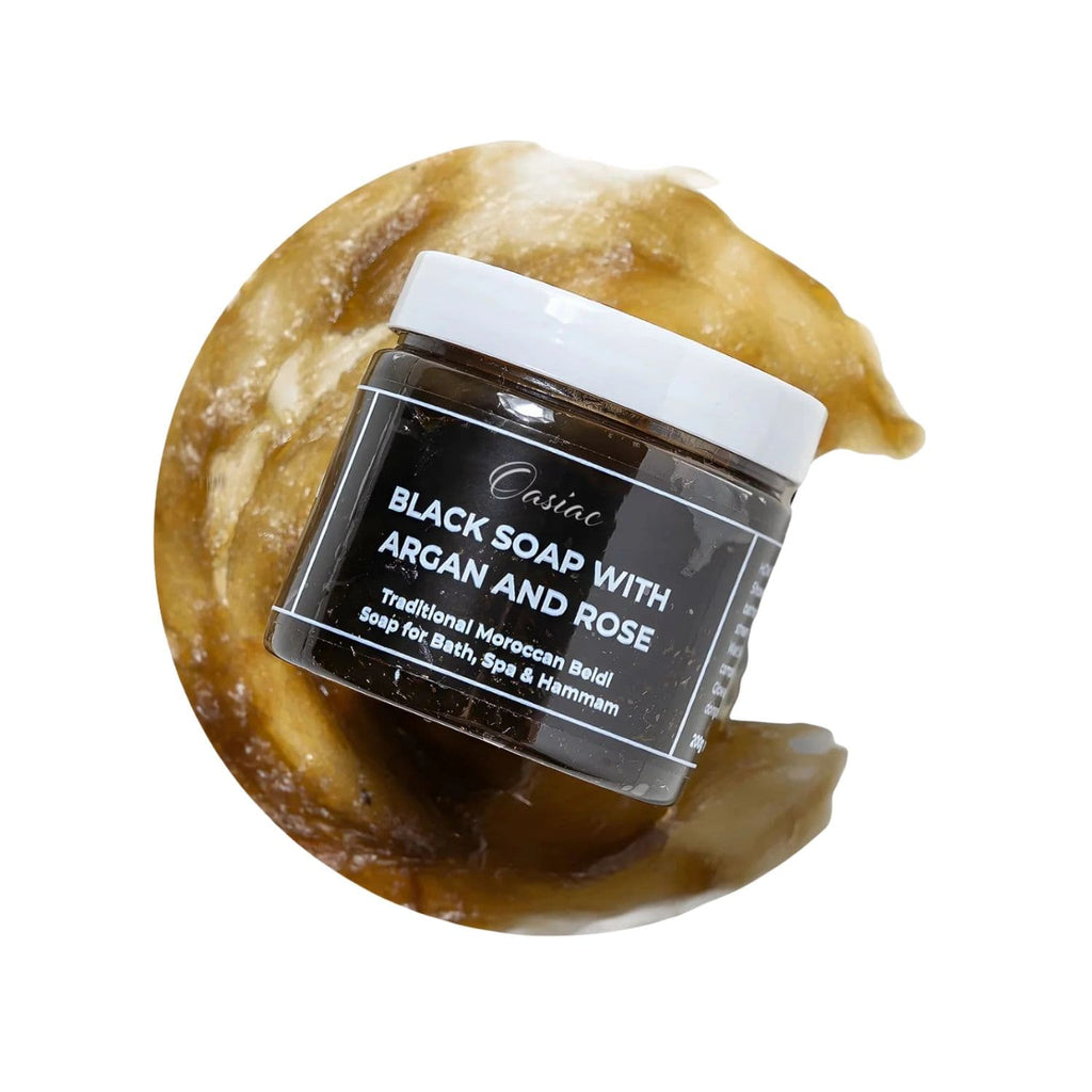 BLACK SOAP WITH ARGAN ANND ROSE
