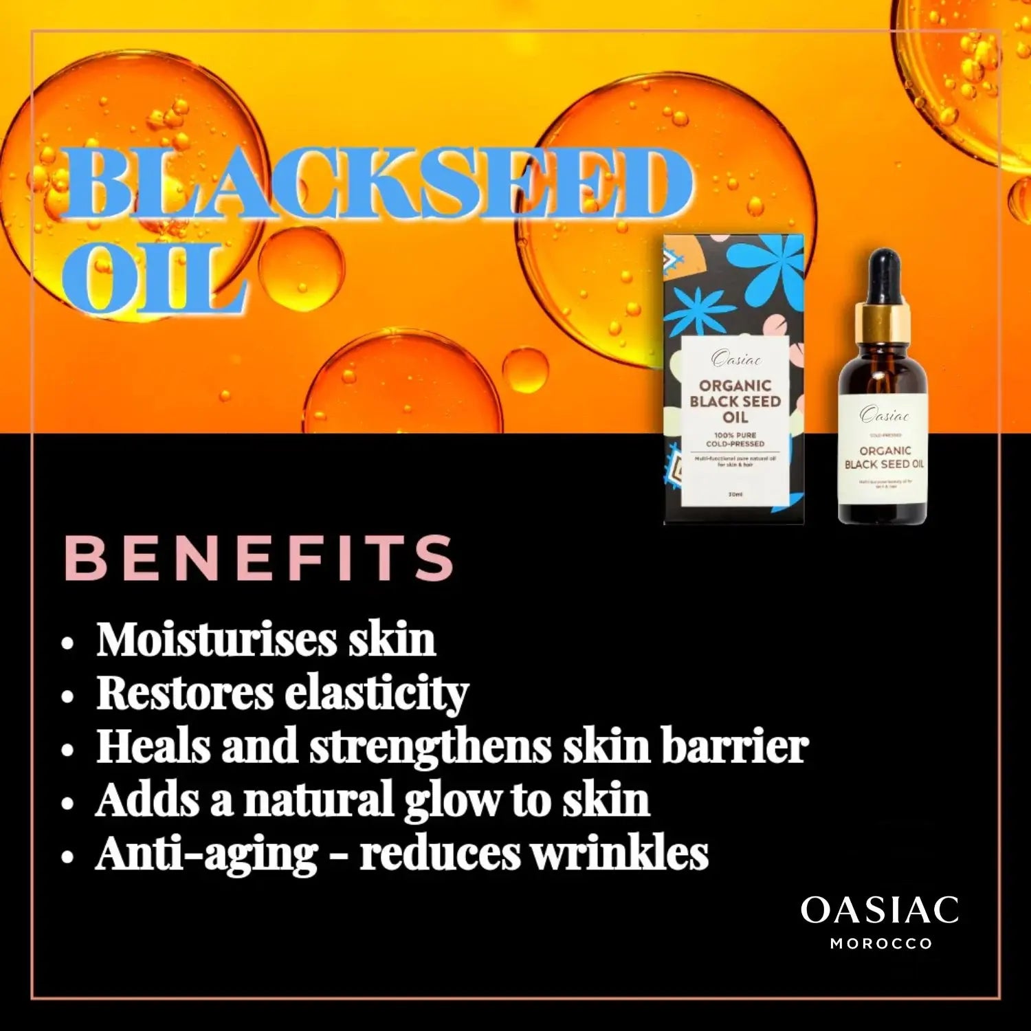 Pure Moroccan Black Seed Oil, Hair and Skin Nourishing Elixir