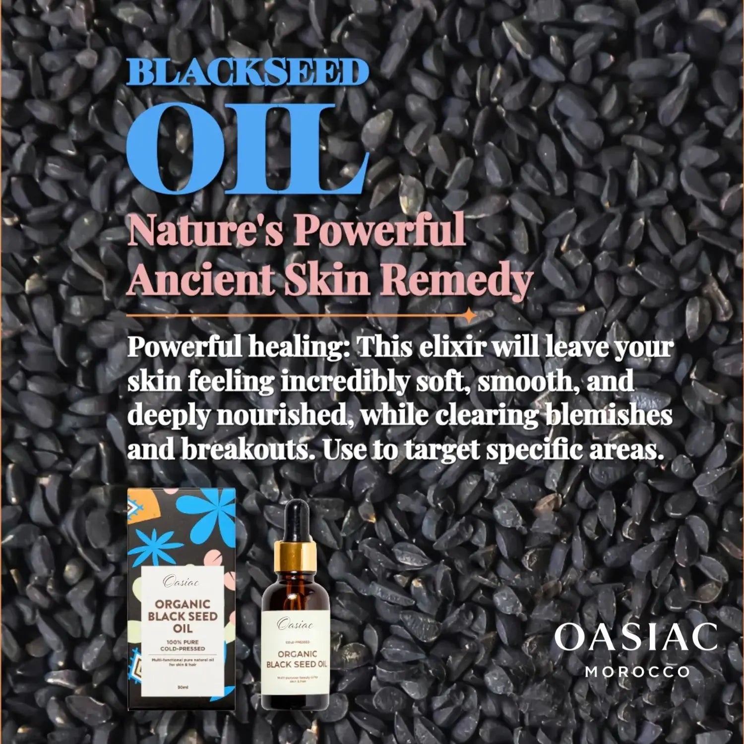 Pure Moroccan Black Seed Oil, Hair and Skin Nourishing Elixir