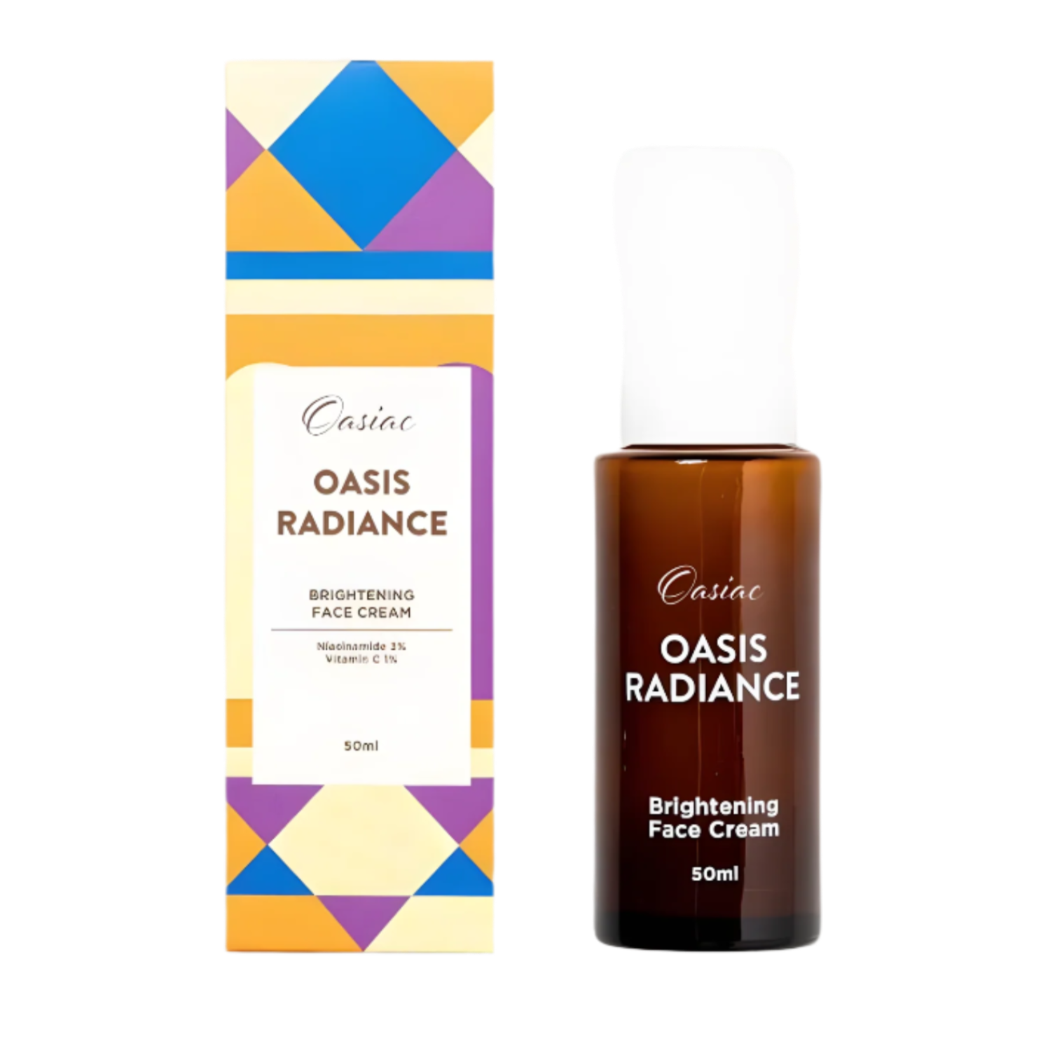Oasiac Radiance Face Cream, Hydrating and Brightening Moisturiser Oasiac