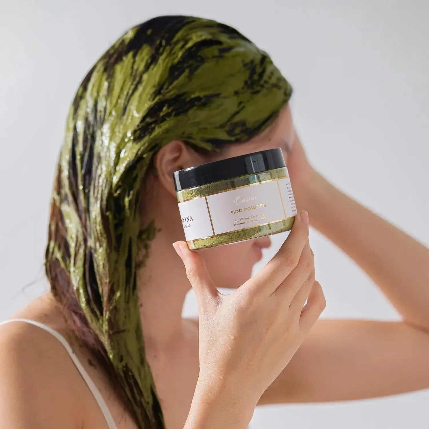 sidr powder on hair